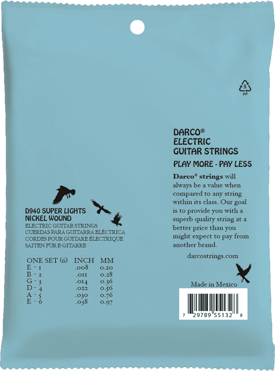 Jeu de cordes électrique DARCO D940 – Super Light