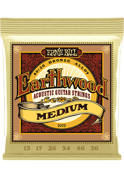 Jeu de cordes ERNIE BALL 2002 Earthwood Bronze – guitare acoustique – Medium 13-56