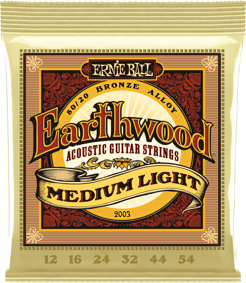 Jeu de cordes ERNIE BALL 2003 Earthwood Bronze – guitare acoustique – Medium Light 12-54