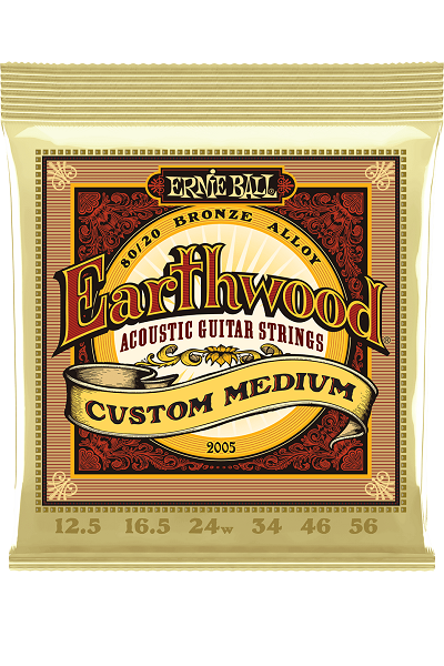 Jeu de cordes ERNIE BALL 2005 Earthwood Bronze – guitare acoustique – Medium Custom 12.5-56