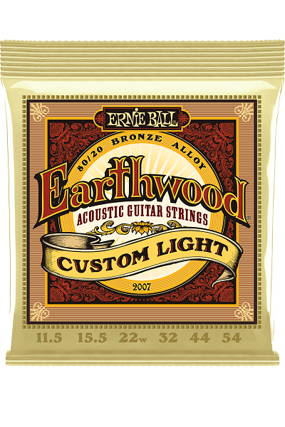 Jeu de cordes ERNIE BALL 2007 Earthwood Bronze – guitare acoustique – Custom Light 11.5-54