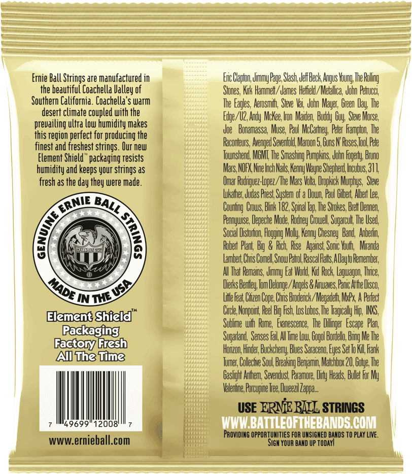 Jeu de cordes ERNIE BALL 2008 Earthwood Bronze – guitare acoustique – Rock'N Blues 10-52