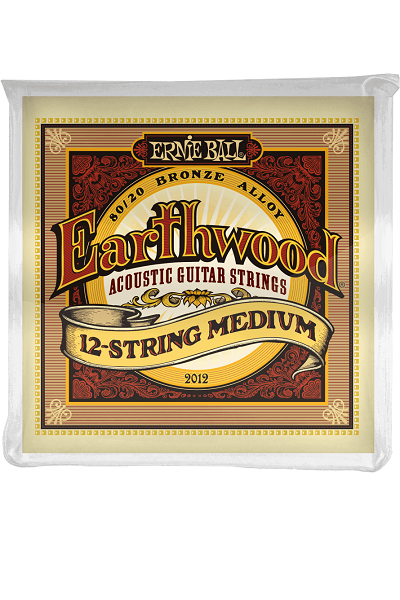 Jeu de cordes ERNIE BALL 2012 Earthwood – guitare acoustique 12 cordes – Medium 11-52