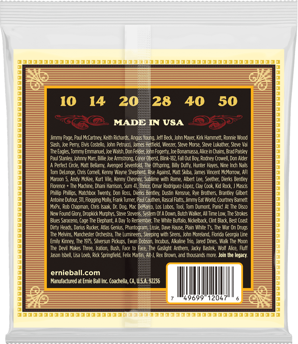 Jeu de cordes ERNIE BALL 2047 Earthwood Bronze – guitare acoustique – Silk & Steel Extra Soft