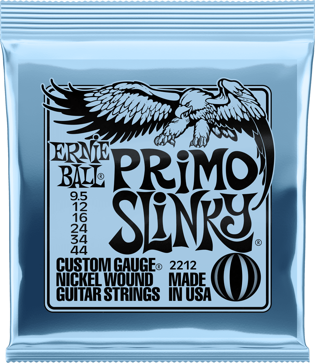 ERNIE BALL 2212 PRIMO SLINKY - JEU DE CORDES GUITARE ELECTRIQUE 9.5-44