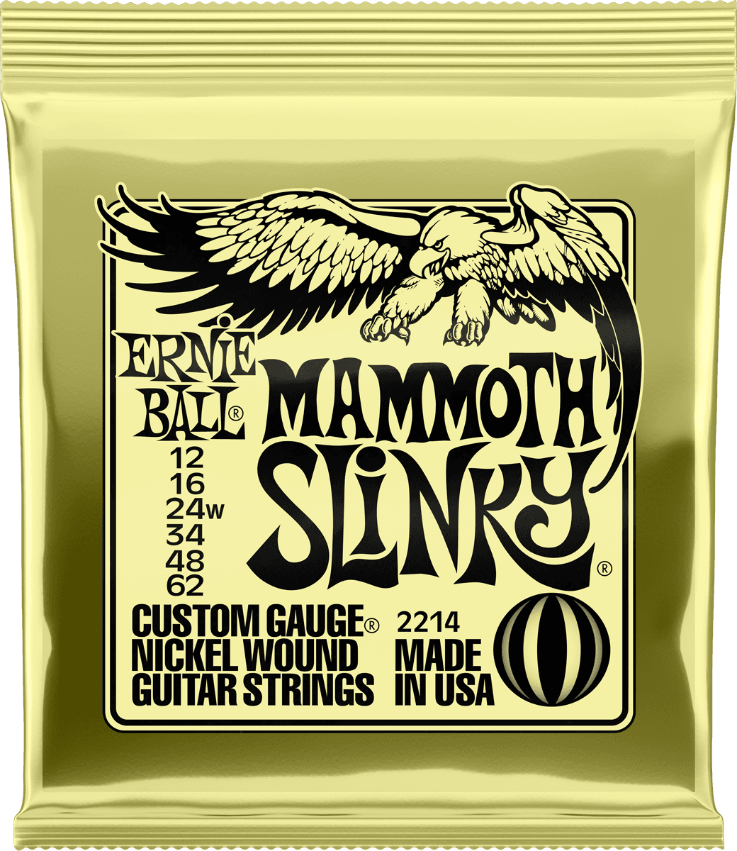 ERNIE BALL 2214 MAMMOTH SLINKY - JEU DE CORDES GUITARE ELECTRIQUE 12-62