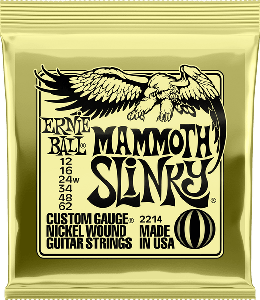 ERNIE BALL 2214 MAMMOTH SLINKY - JEU DE CORDES GUITARE ELECTRIQUE 12-62