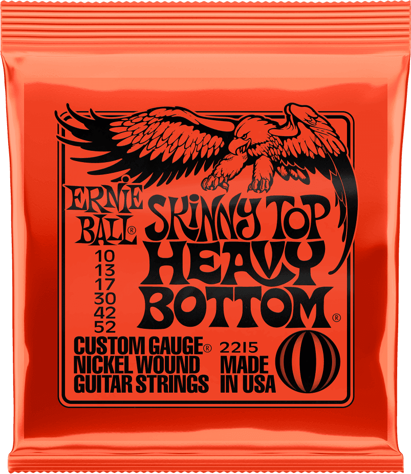 ERNIE BALL 2215 SKINNY TOP HEAVY BOTTOM - JEU DE CORDES GUITARE ELECTRIQUE 10-52