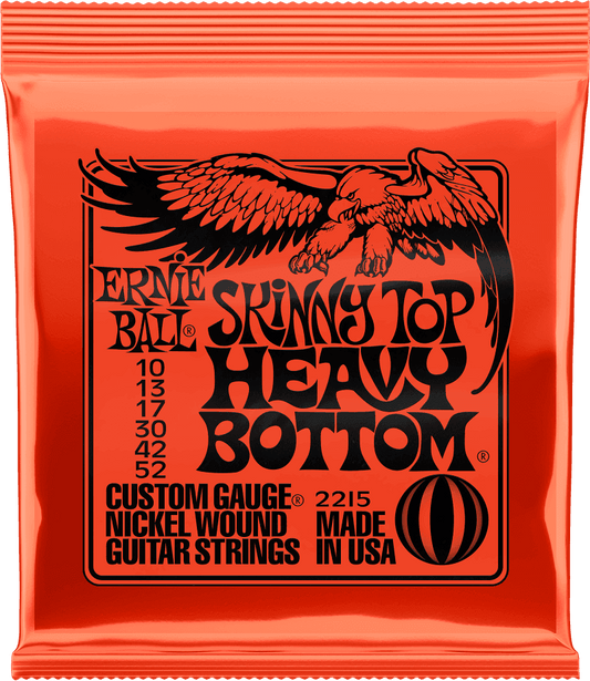 ERNIE BALL 2215 SKINNY TOP HEAVY BOTTOM - JEU DE CORDES GUITARE ELECTRIQUE 10-52