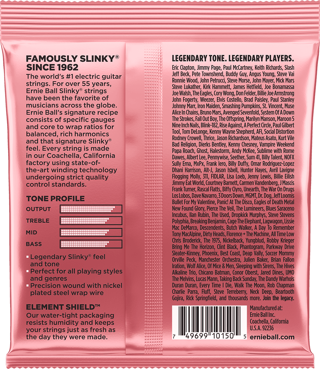 ERNIE BALL 2217 ZIPPY SLINKY - JEU DE CORDES GUITARE ELECTRIQUE 07-36