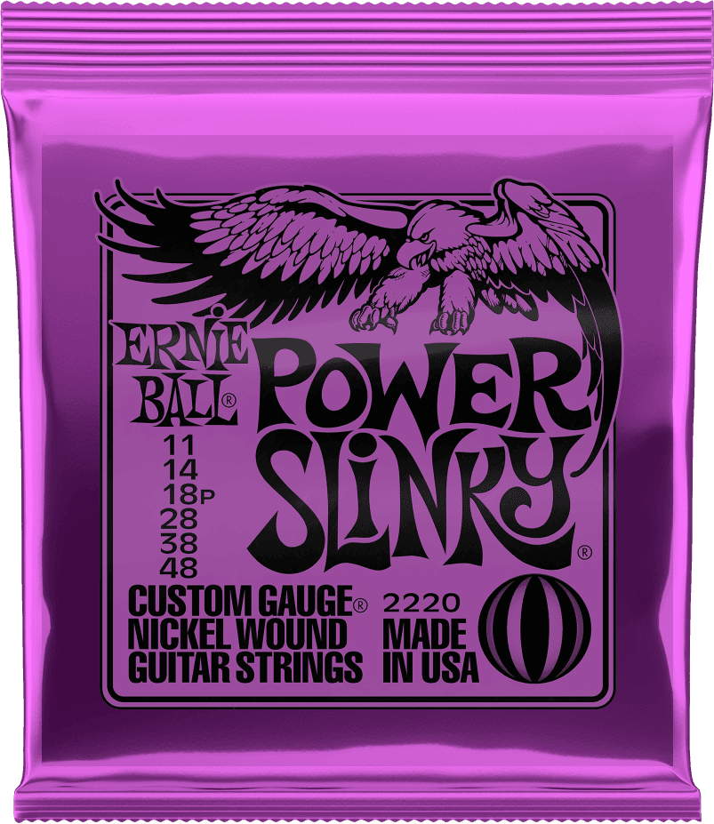 ERNIE BALL 2220 POWER SLINKY - JEU DE CORDES GUITARE ELECTRIQUE 11-48