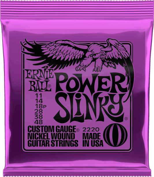 ERNIE BALL 2220 POWER SLINKY - JEU DE CORDES GUITARE ELECTRIQUE 11-48