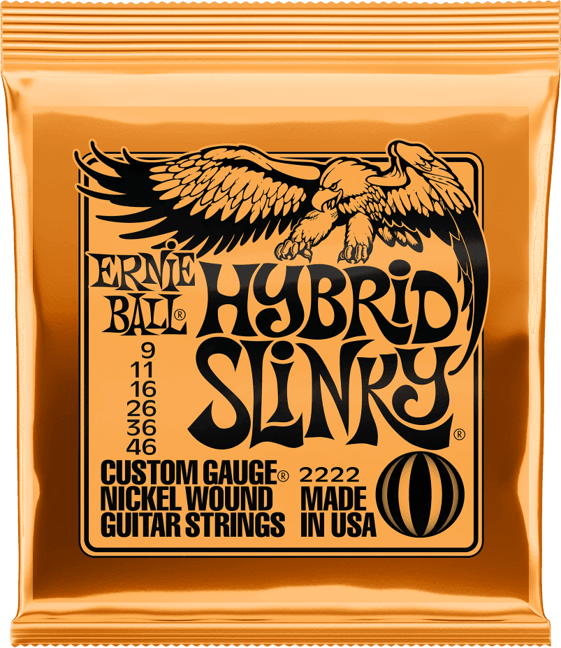 ERNIE BALL 2222 HYBRID SLINKY - JEU DE CORDES GUITARE ELECTRIQUE 9-46