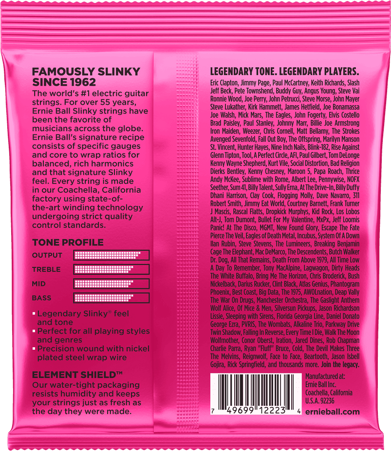 ERNIE BALL 2223 SUPER SLINKY - JEU DE CORDES GUITARE ELECTRIQUE 9-42