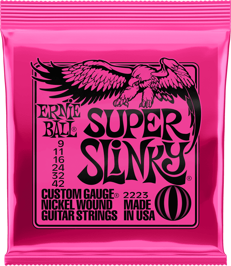 ERNIE BALL 2223 SUPER SLINKY - JEU DE CORDES GUITARE ELECTRIQUE 9-42