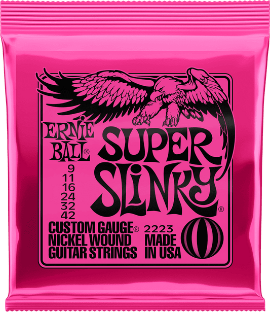 ERNIE BALL 2223 SUPER SLINKY - JEU DE CORDES GUITARE ELECTRIQUE 9-42
