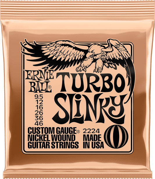 ERNIE BALL 2224 TURBO SLINKY - JEU DE CORDES GUITARE ELECTRIQUE 9.5 - 46