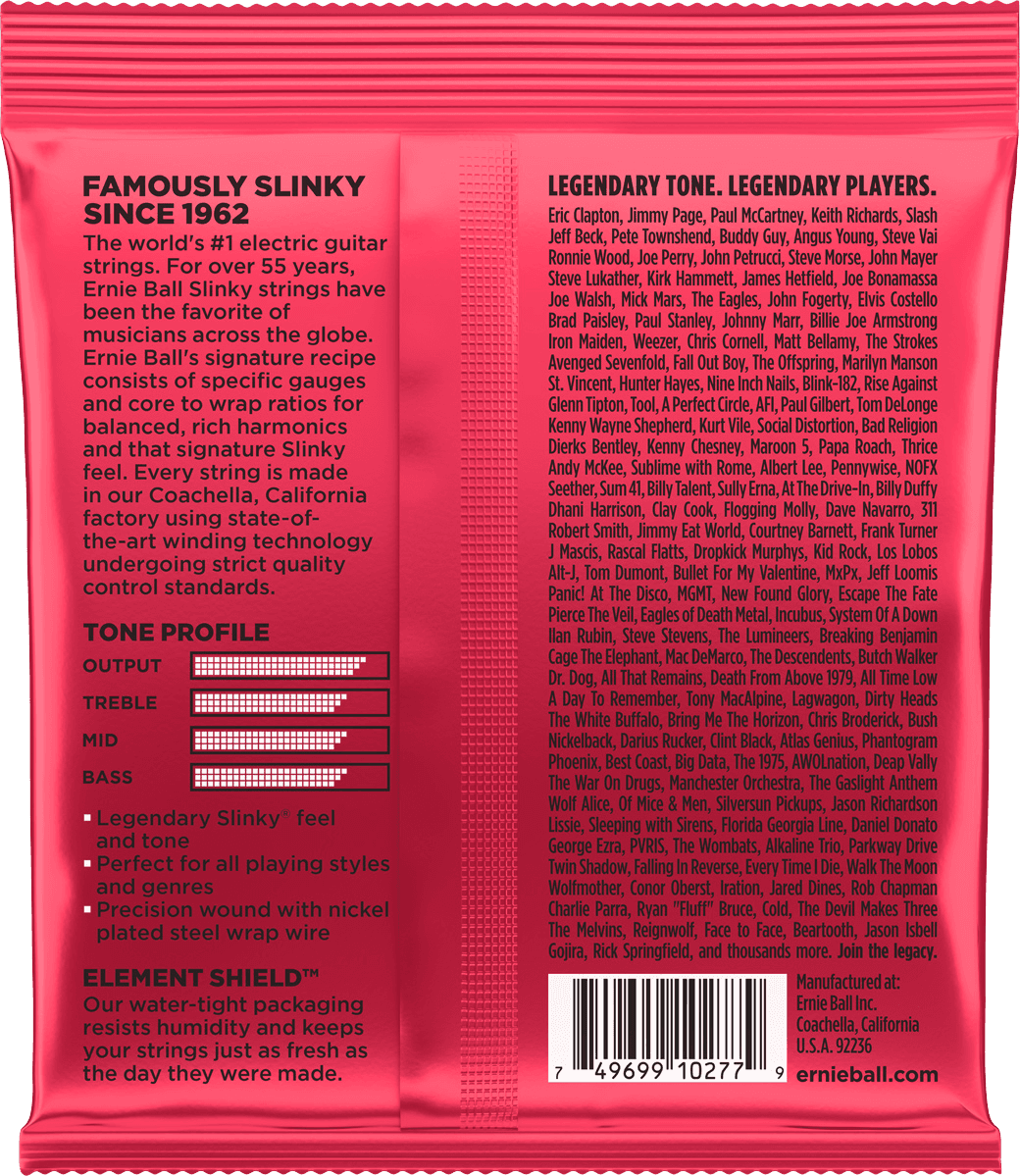 ERNIE BALL 2226 BURLY SLINKY - JEU DE CORDES GUITARE ELECTRIQUE 11-52