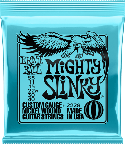 ERNIE BALL 2228 MIGHTY SLINKY - JEU DE CORDES GUITARE ELECTRIQUE 8.5 - 40