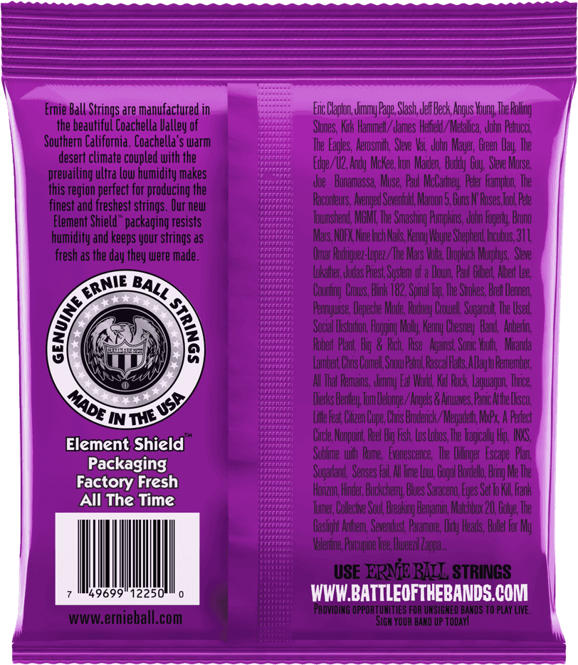 ERNIE BALL 2250 Power Slinky Classic Rock’n’Roll 11-48 – Jeu de cordes guitare électrique