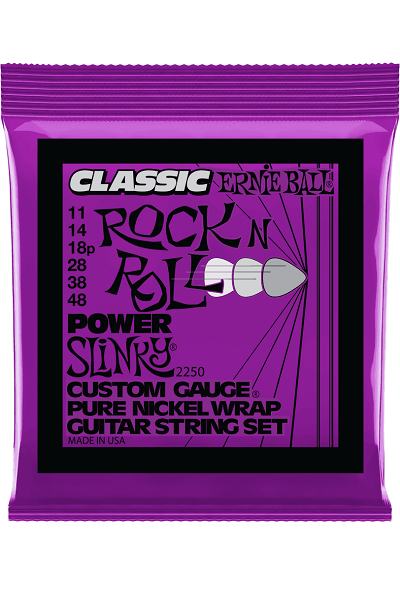ERNIE BALL 2250 Power Slinky Classic Rock’n’Roll 11-48 – Jeu de cordes guitare électrique