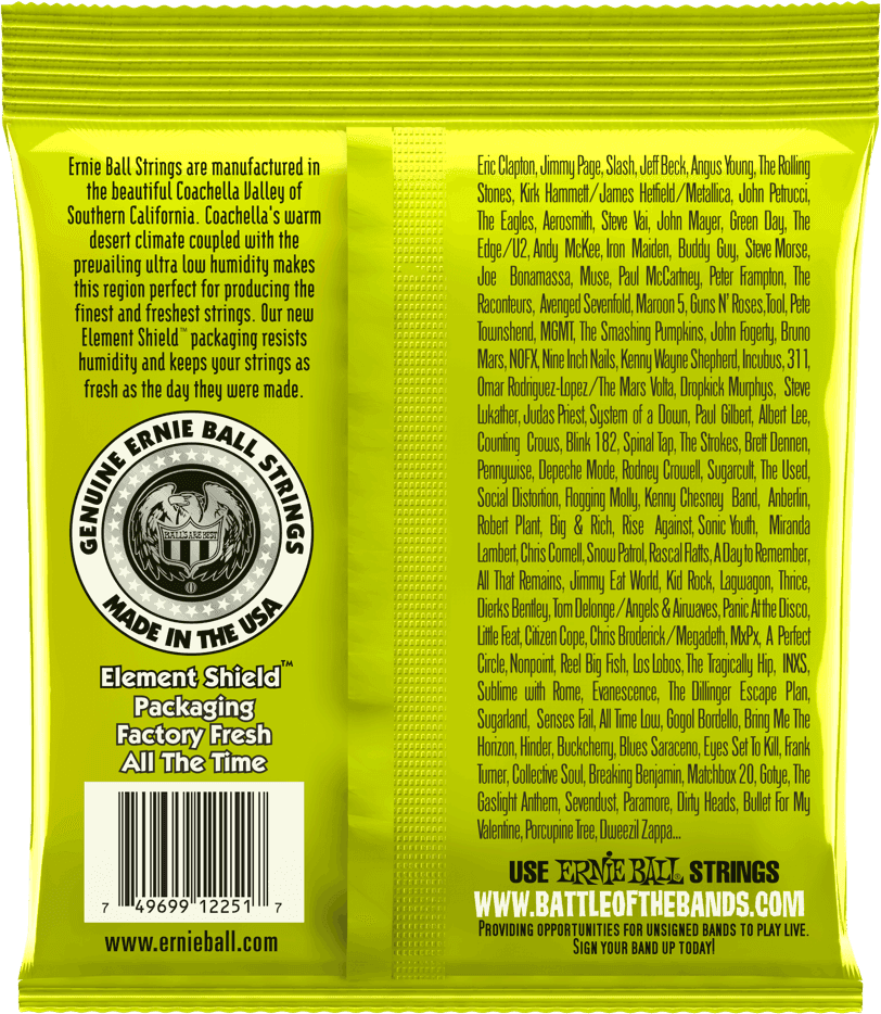 ERNIE BALL 2251 Regular Slinky Classic Rock’n’Roll 10-46 – Jeu de cordes guitare électrique