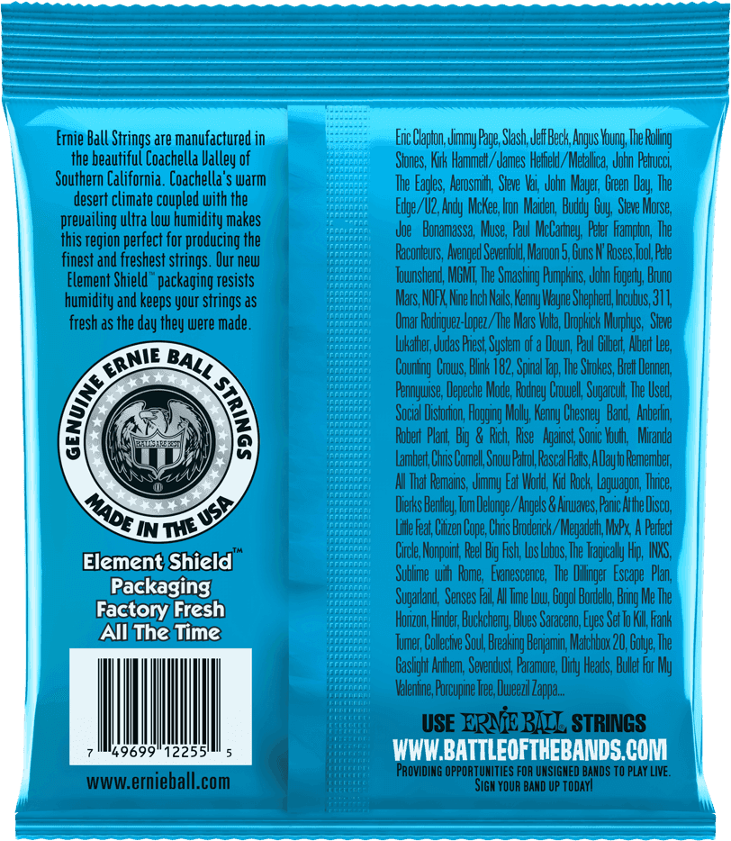 ERNIE BALL 2255 Extra Slinky Classic Rock ’n’ Roll 8-38 – Jeu de cordes guitare électrique