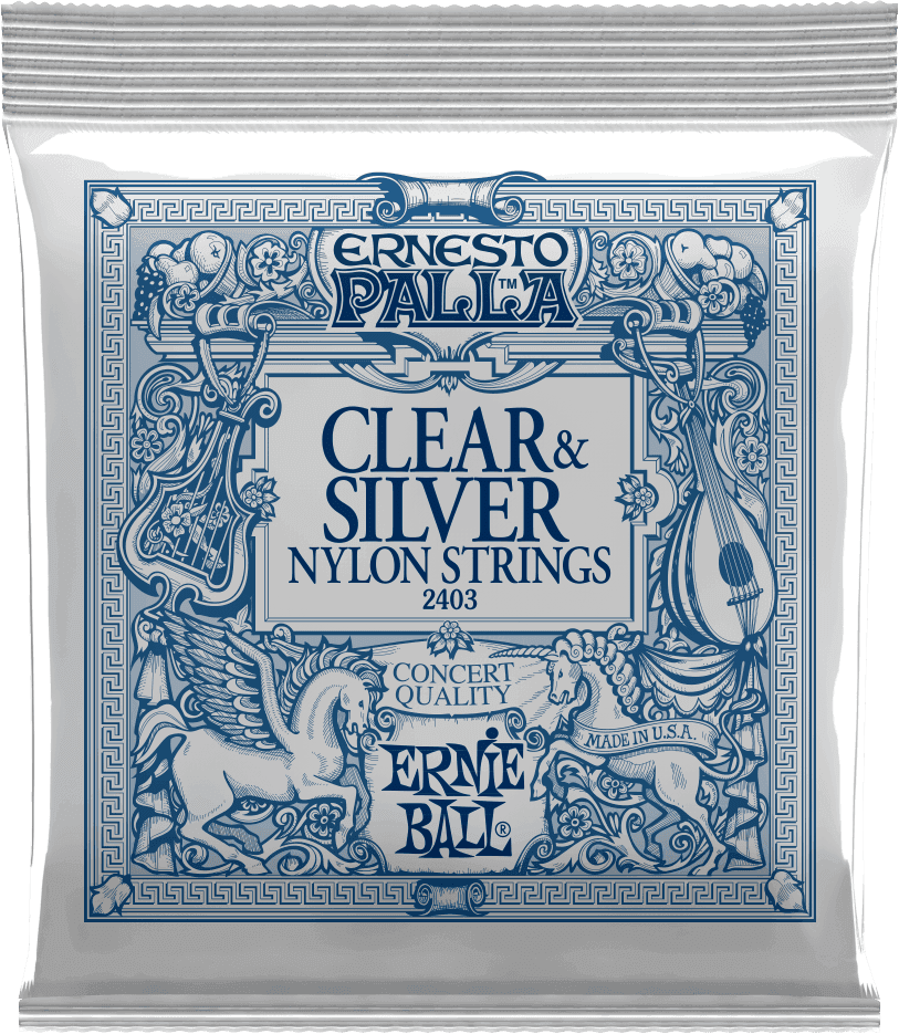 Jeu de cordes ERNIE BALL 2403 Nylon Clair / Métal Argenté – guitare classique