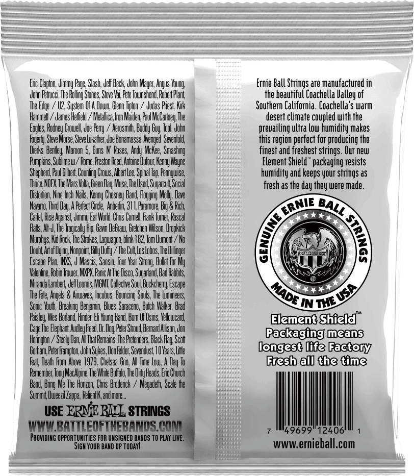 Jeu de cordes ERNIE BALL 2406 Nylon noir / métal argenté – guitare classique