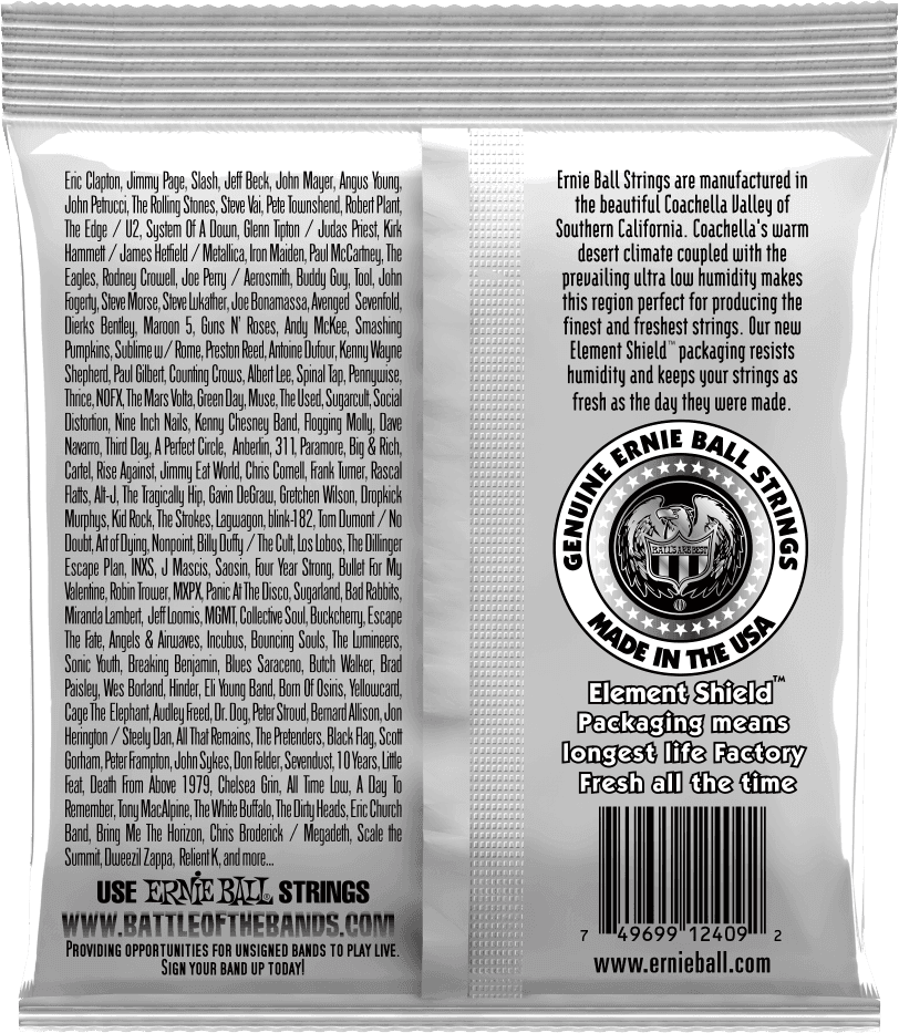 Jeu de cordes ERNIE BALL 2409 Nylon noir – métal doré à boule – guitare classique
