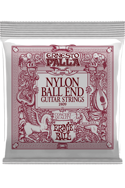 Jeu de cordes ERNIE BALL 2409 Nylon noir – métal doré à boule – guitare classique