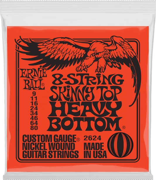 ERNIE BALL 2624 SLINKY TOP HEAVY BOTTOM - JEU DE CORDES GUITARE ELECTRIQUE 8 CORDES 09-80