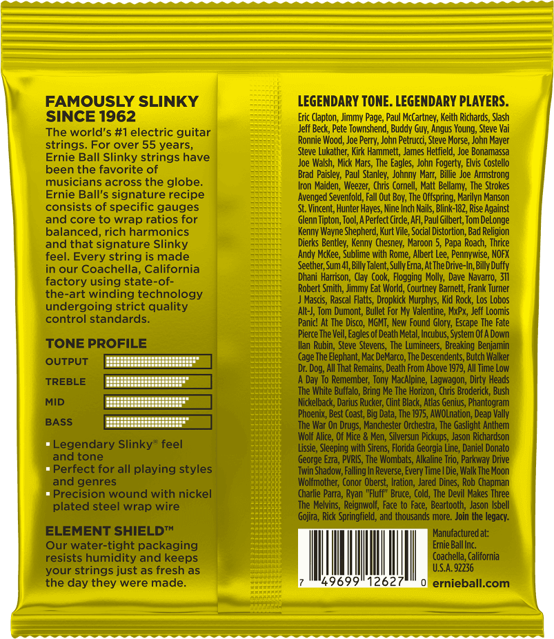 ERNIE BALL 2627 BEEFY SLINKY - JEU DE CORDES GUITARE ELECTRIQUE 11-54