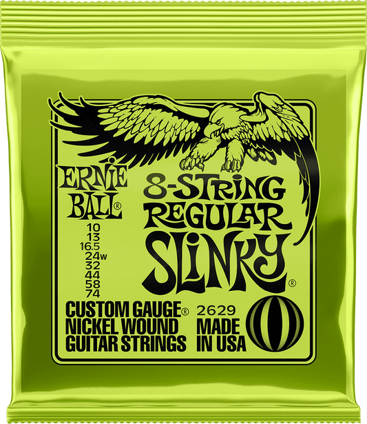 ERNIE BALL 2629 REGULAR SLINKY - JEU DE CORDES GUITARE ELECTRIQUE 8 CORDES 10-74