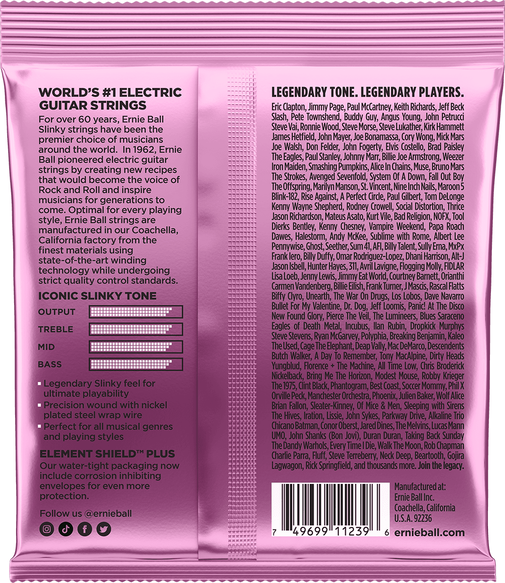 ERNIE BALL 3213 PACK DE 3 JEUX MEGA SLINKY - JEU DE CORDES GUITARE ELECTRIQUE 10.5-48