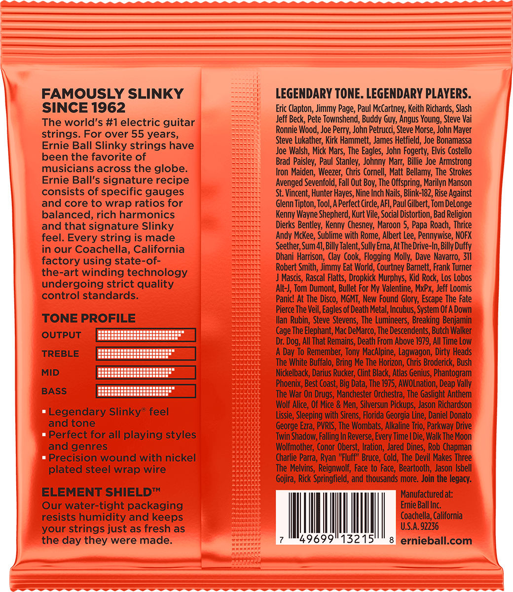 ERNIE BALL 3215 PACK DE 3 JEUX SKINNY TOP HEAVY BOTTOM - JEU DE CORDES GUITARE ELECTRIQUE 10-52