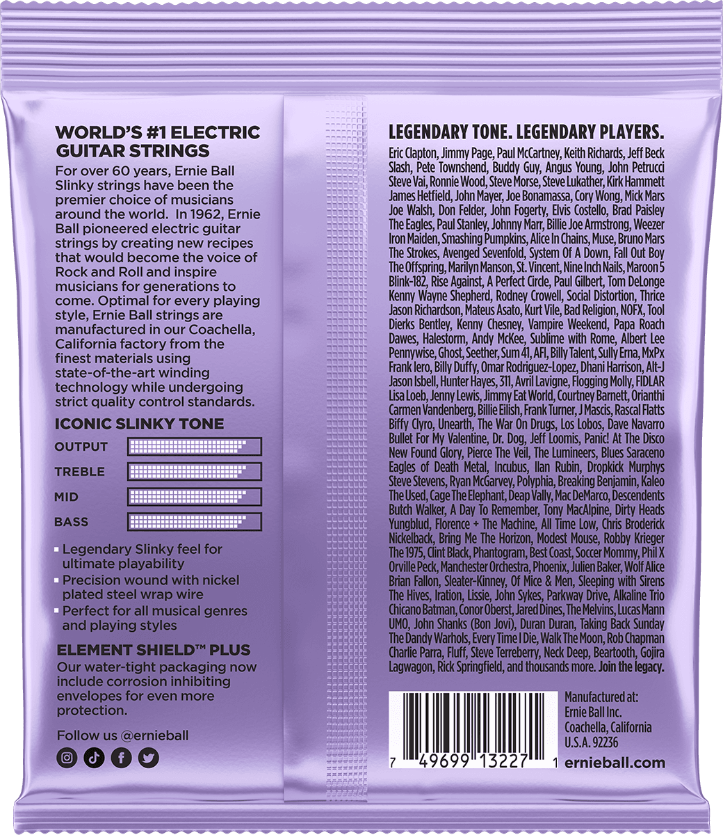 ERNIE BALL 3227 PACK DE 3 JEUX ULTRA SLINKY - JEU DE CORDES GUITARE ELECTRIQUE 10-48
