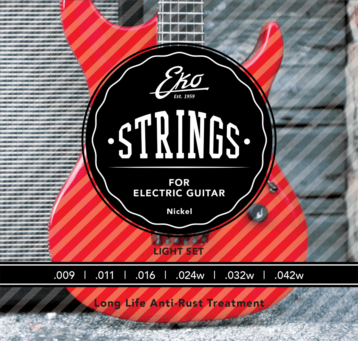 JEU DE CORDES GUITARE ELECTRIQUE EXTRA LIGHT 9-42 EKO EL0942XL