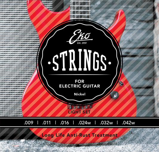 JEU DE CORDES GUITARE ELECTRIQUE EXTRA LIGHT 9-42 EKO EL0942XL