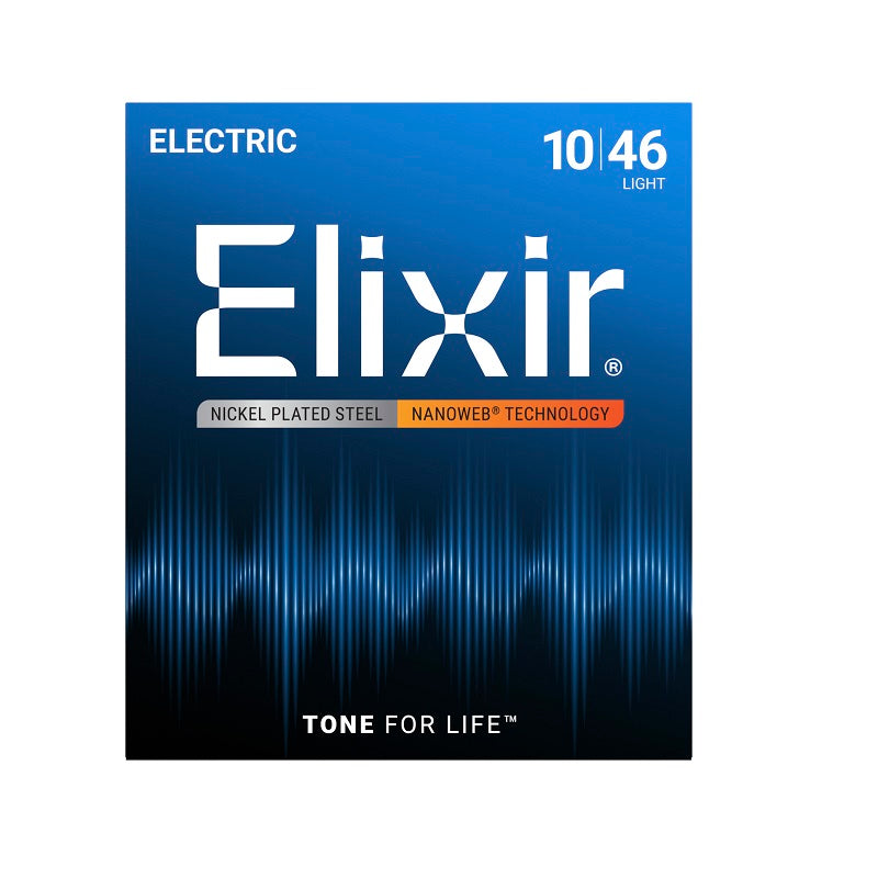 Jeu de cordes guitare électrique ELIXIR 12052 NANOWEB Light 10-46