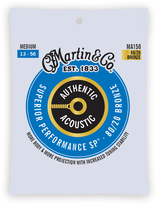 JEU DE CORDES GUITARE ACOUSTIQUE MARTIN AUTHENTIC SP MEDIUM MA150