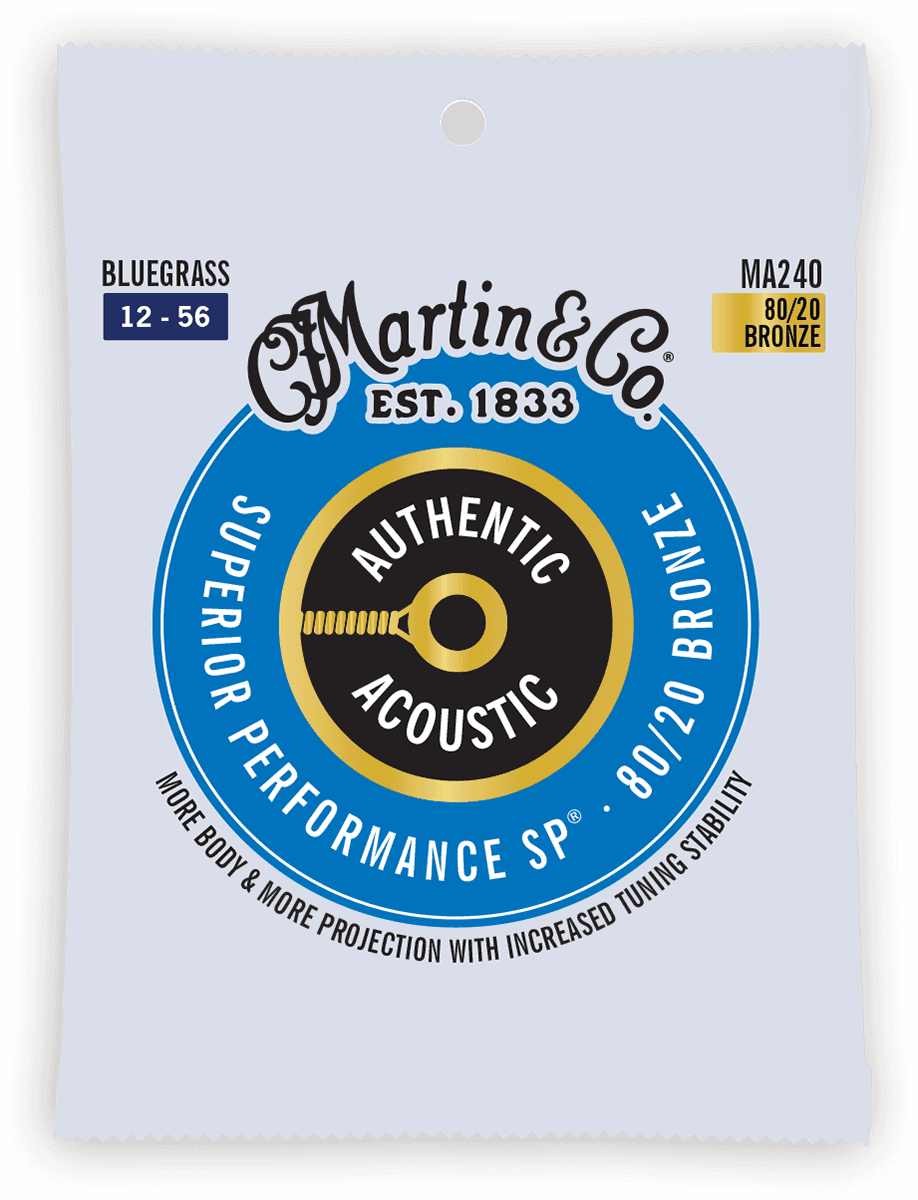 JEU DE CORDES GUITARE ACOUSTIQUE BLUEGRASS MARTIN AUTHENTIC SP MA240
