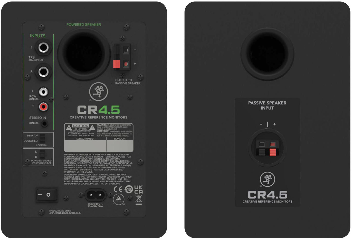Enceintes de monitoring Bluetooth actives 4,5" – MACKIE CR45BT (la paire)