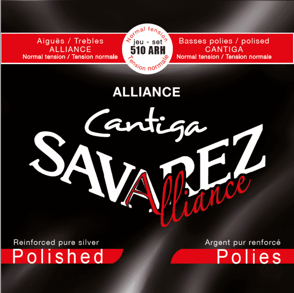 SAVAREZ 510ARH Cantiga Rouge Tirant Normal Polies – Jeu de cordes guitare classique