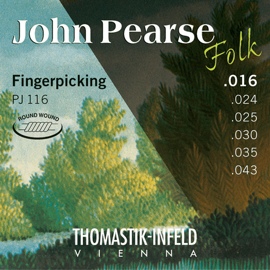 JEU CORDES GUITARE ACOUSTIQUE FOLK THOMASTIK JOHN PEARSE FILE PLAT PJ116
