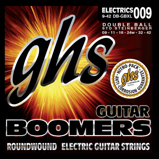 Jeu de cordes guitare électrique GHS DB-GBXL Double Boule Stainless Steel Extra Light 9-42