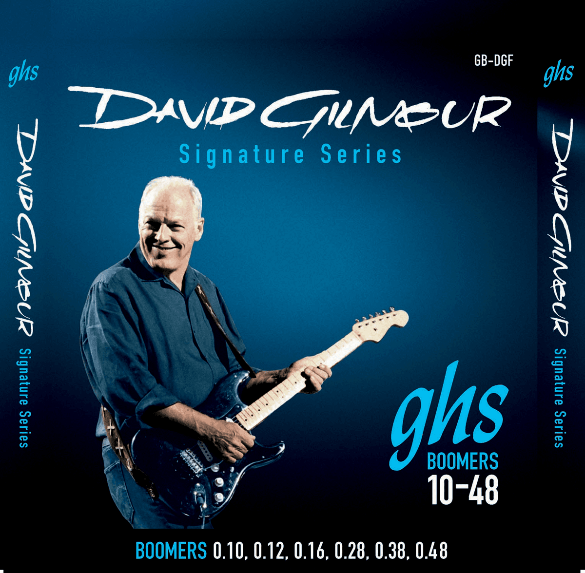 Jeu de cordes guitare électrique GHS Signature David Gilmour DGF – Bleu 10-48
