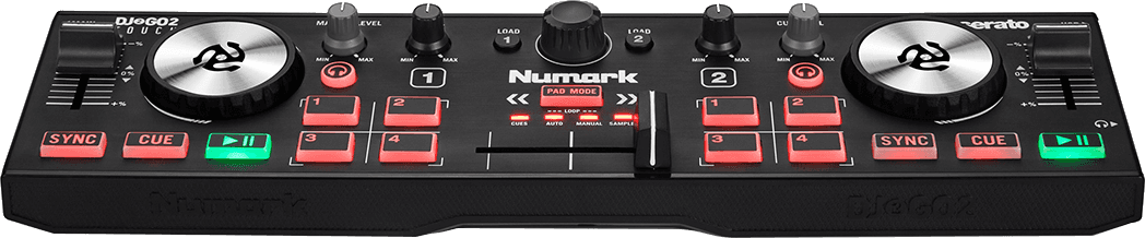 Numark DJ2GO2 Touch – Contrôleur DJ 2 voies ultra compact avec carte son