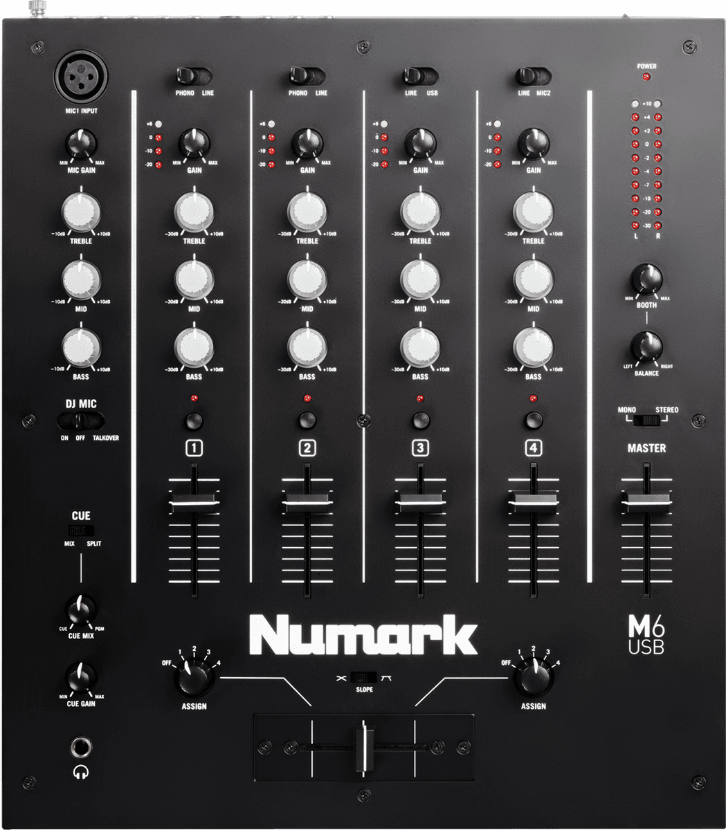 NUMARK M6 USB – Table de mixage DJ 4 voies USB