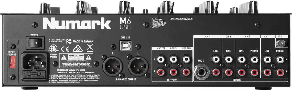 NUMARK M6 USB – Table de mixage DJ 4 voies USB